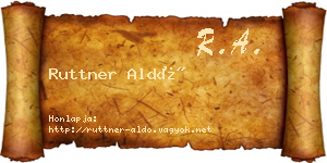 Ruttner Aldó névjegykártya